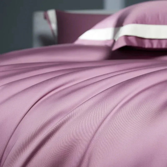 One-Line Duvet Cover Set – 1200 TC Egyptian Cotton with Elegant Border Detail