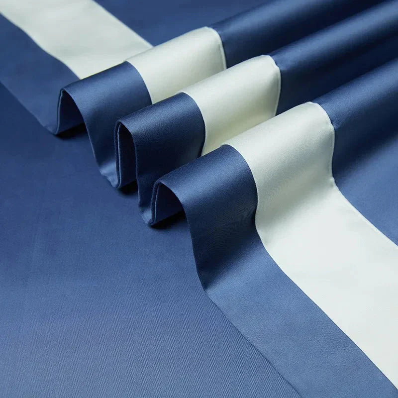 One-Line Duvet Cover Set – 1200 TC Egyptian Cotton with Elegant Border Detail