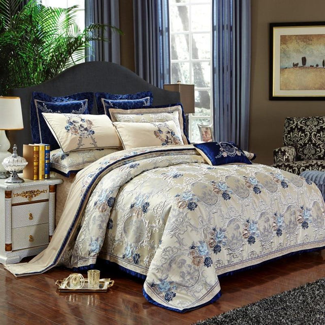 Oriental Jacquard Duvet Cover Set – Timeless Luxury & Oriental Elegance