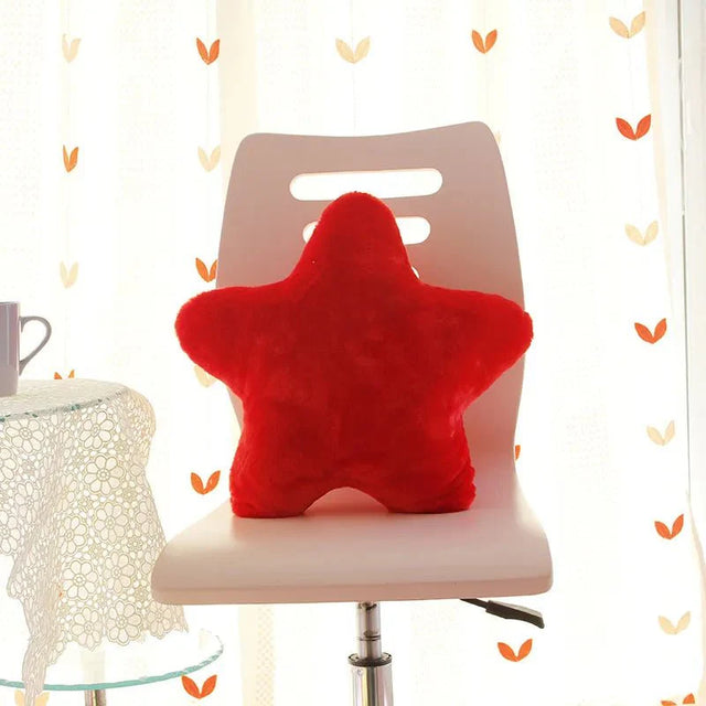 Pastel Coloured Star Shape Soft Cushion 40x40cm Polyester