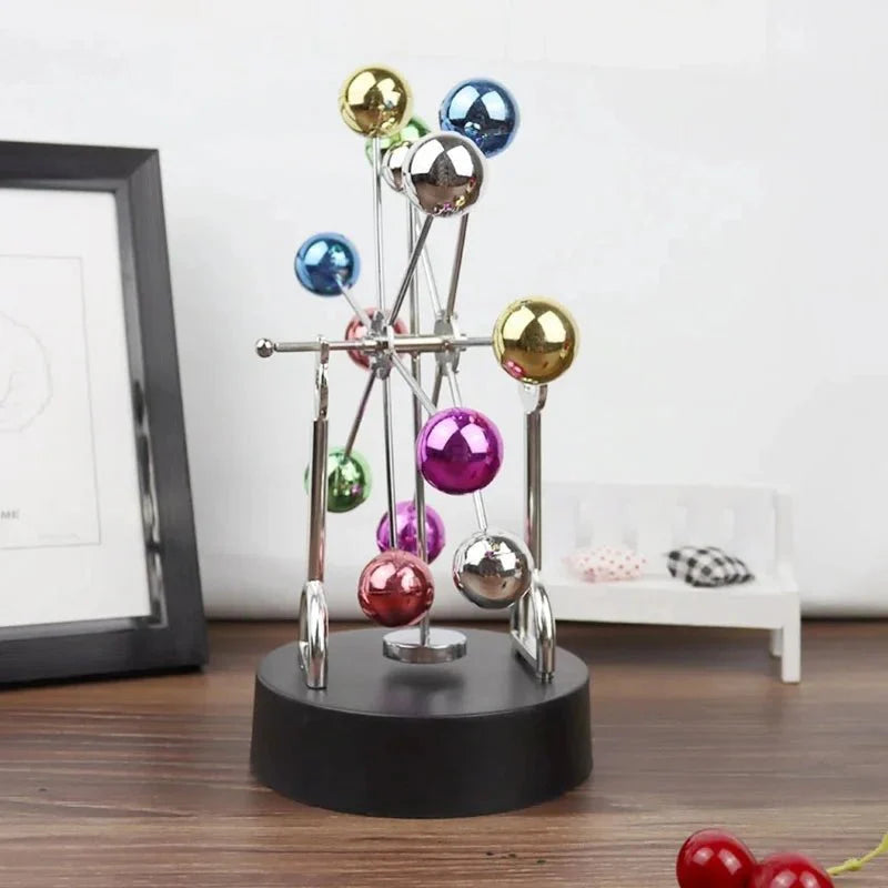 Perpetual Motion Ferris Wheel Desk Ornament in Metal Modern Style