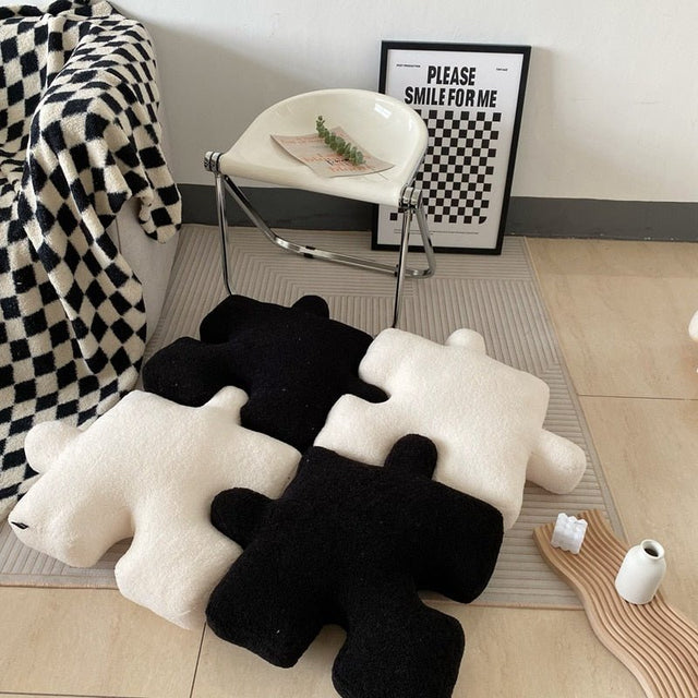 Plush Building Block Puzzle Comfort Cushion 55x55cm