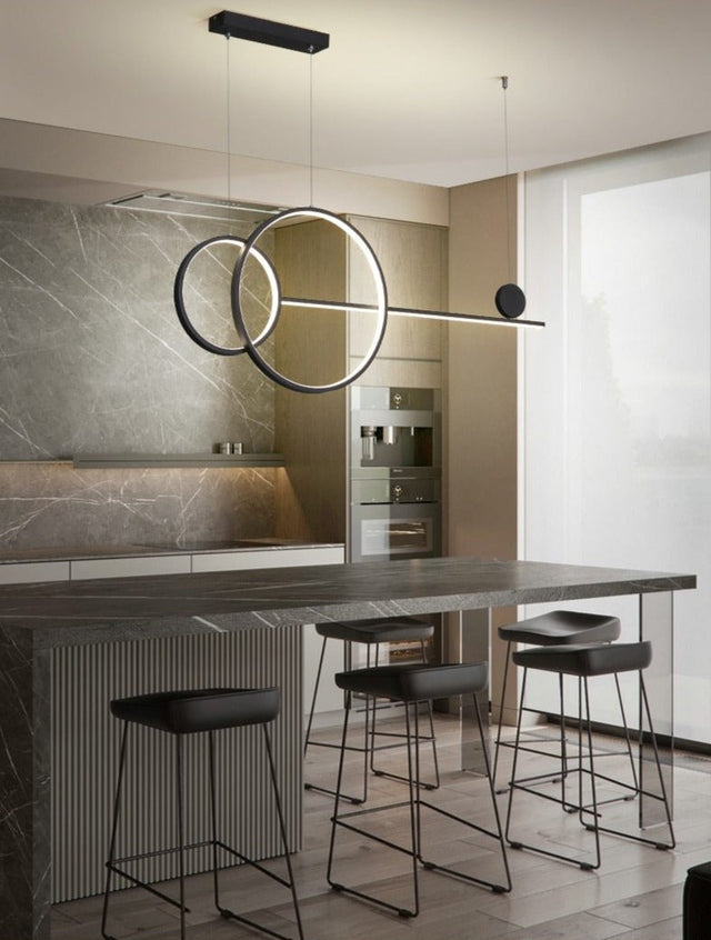 Key Chandelier - Minimalist LED Pendant Light for Dining Rooms, Bars & Restaurants