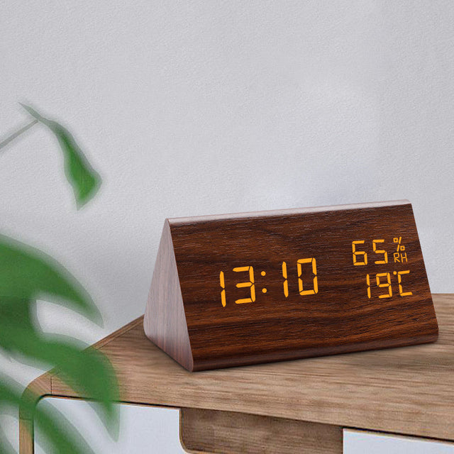Wood Digital Display LED Alarm Clock