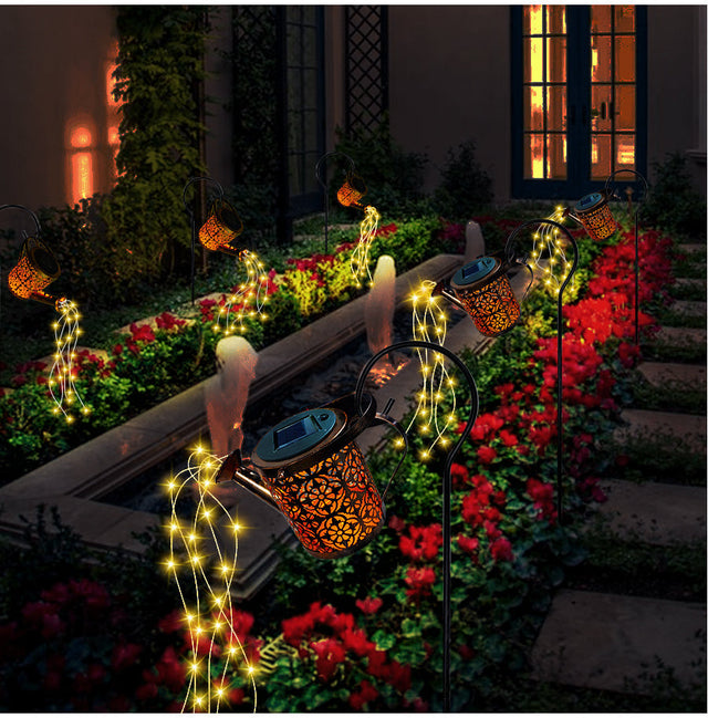 Solar Waterfall Garden Light – Elegant Decorative Design