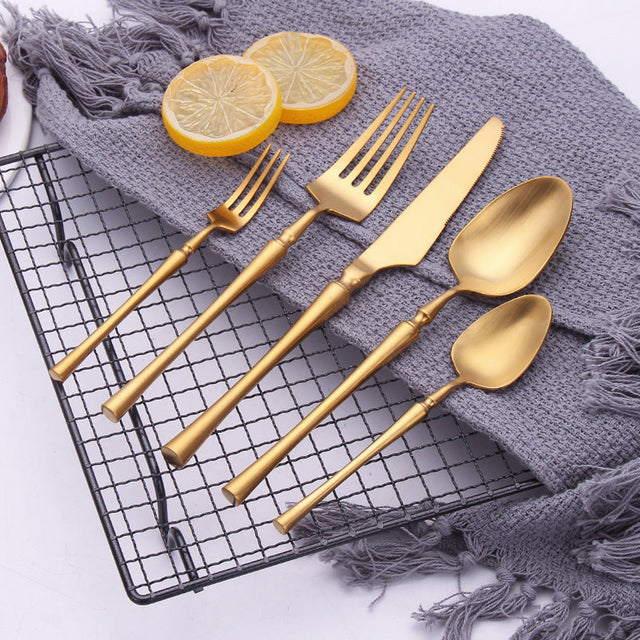 Serena Gold Cutlery Set-1