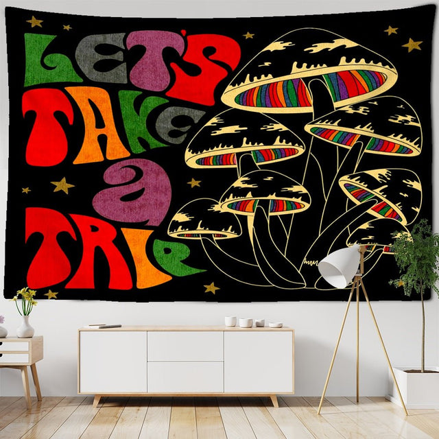 Psychedelic Bohemian Style Tapestry Wall Hanging 100% Polyester