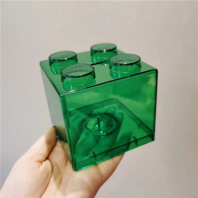 Translucent Building Block Money Box - Fun Plastic Savings Bank