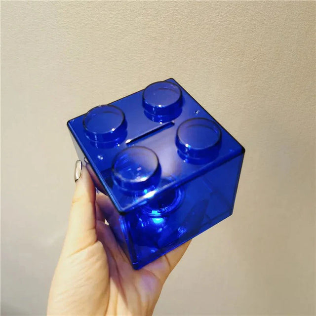 Translucent Building Block Money Box - Fun Plastic Savings Bank
