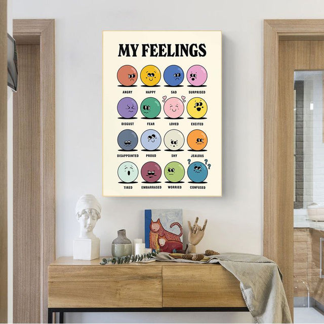 Retro Style Cartoon Smile Inspirational Quote Posters Paper