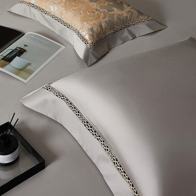 Reverie Duvet Cover Set – 1000 TC Cotton with Silky Jacquard Elegance