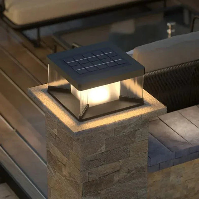 Sleek Solar-Powered Waterproof Garden Pathway Post Lights