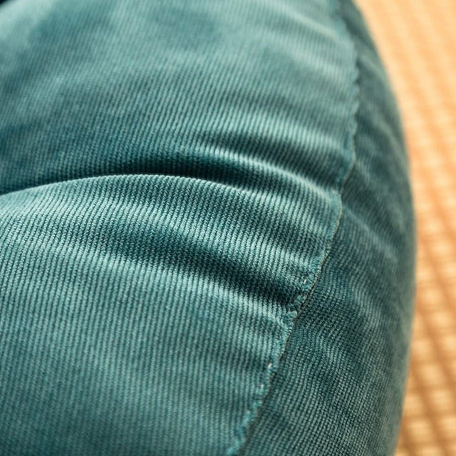 Round Corduroy Solid Tufted Thick Cushion for Comfort