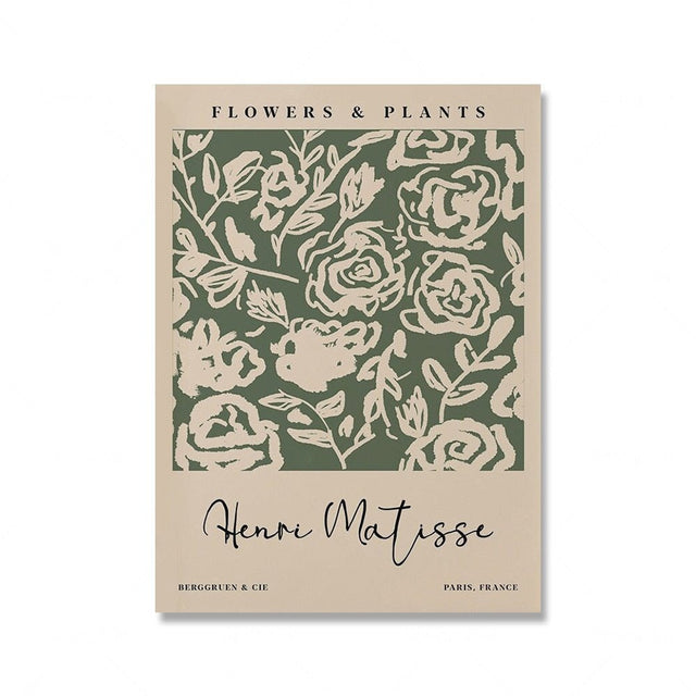 Sage Green Matisse Yayoi Kusama Exhibition Canvas Print