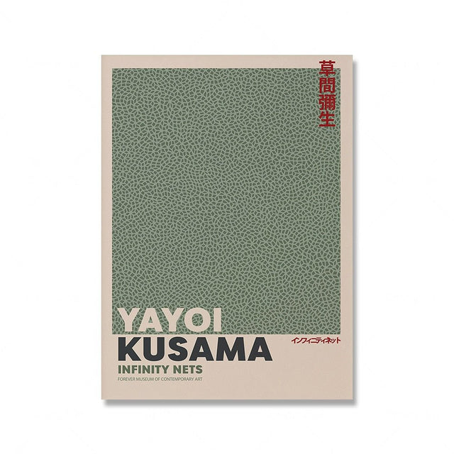 Sage Green Matisse Yayoi Kusama Exhibition Canvas Print