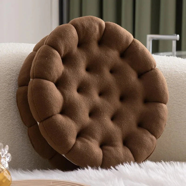 Sandwich Biscuit Sofa Cushion Round Cotton Woven Design