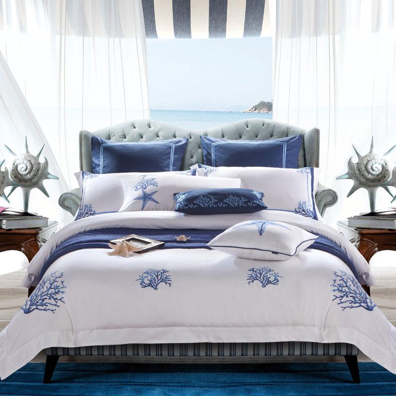 Luxury Embroidered Duvet Cover Set – 100% Egyptian Cotton