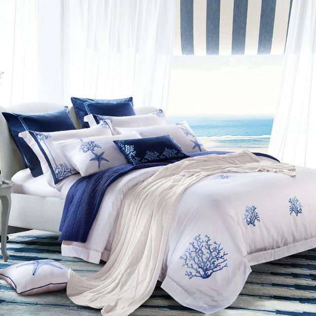 Luxury Embroidered Duvet Cover Set – 100% Egyptian Cotton