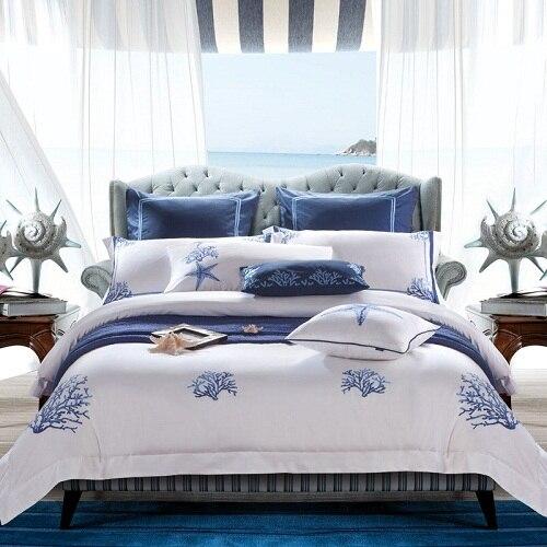 Luxury Embroidered Duvet Cover Set – 100% Egyptian Cotton