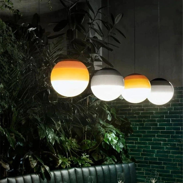 Seven Colour Gradient Glass Pendant Light