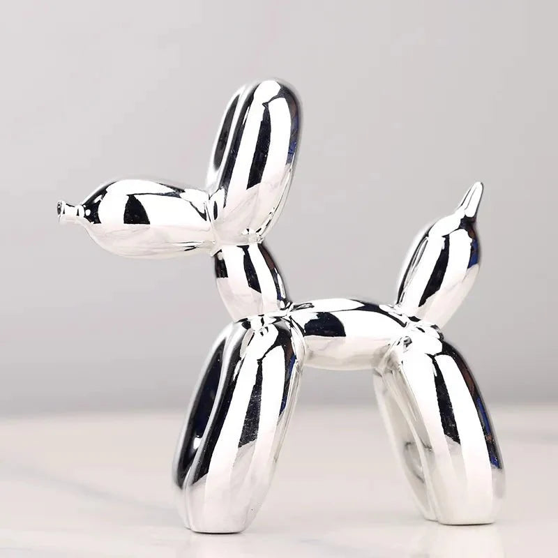 Shiny Resin Balloon Dog Living Room Ornament Modern Style