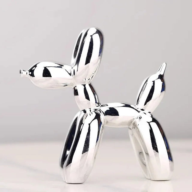 Shiny Resin Balloon Dog Living Room Ornament Modern Style