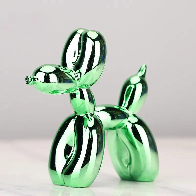 Shiny Resin Balloon Dog Living Room Ornament Modern Style
