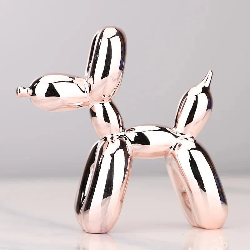 Shiny Resin Balloon Dog Living Room Ornament Modern Style