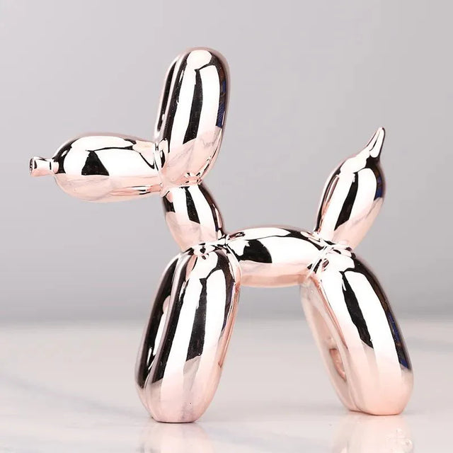 Shiny Resin Balloon Dog Living Room Ornament Modern Style