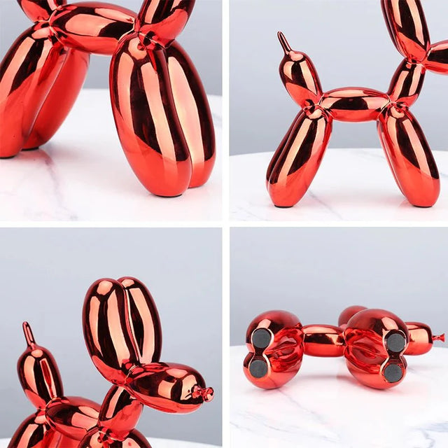 Shiny Resin Balloon Dog Living Room Ornament Modern Style