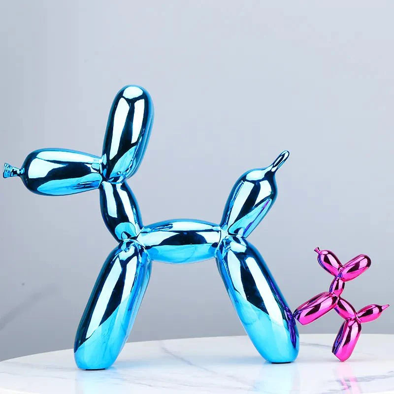 Shiny Resin Balloon Dog Living Room Ornament Modern Style