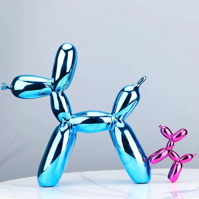 Shiny Resin Balloon Dog Living Room Ornament Modern Style