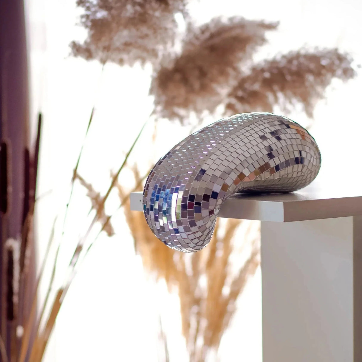 Melting Disco Ball Decoration - Metal Abstract Sculpture