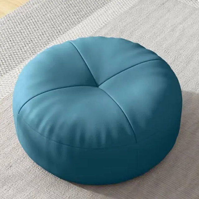 Simple Japanese Style Nappa Leather Floor Cushion Round