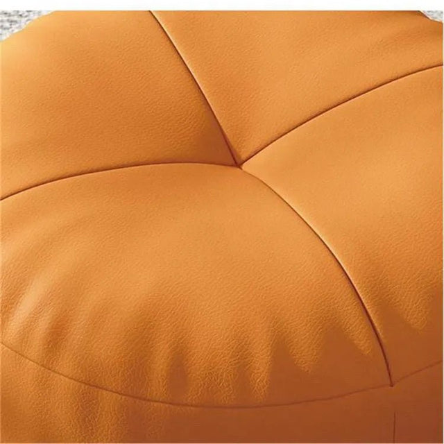 Simple Japanese Style Nappa Leather Floor Cushion Round
