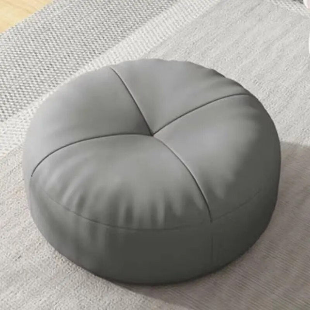 Simple Japanese Style Nappa Leather Floor Cushion Round