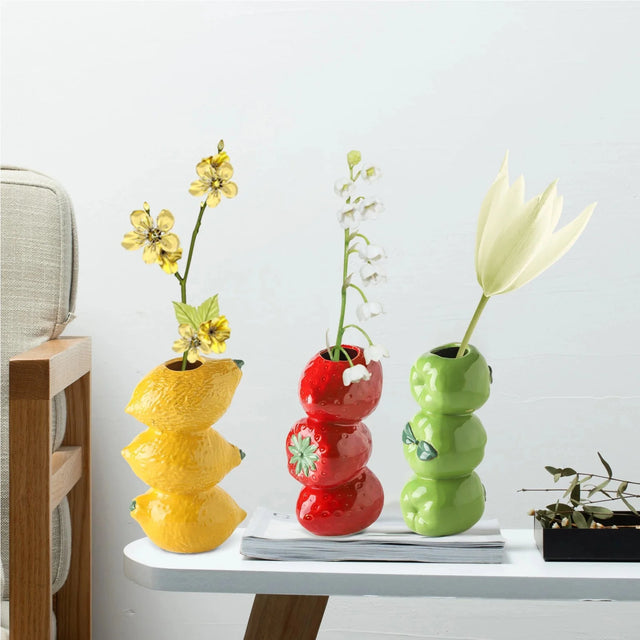 Simulated Fruit Vase Ceramic Modern Decorative Piece