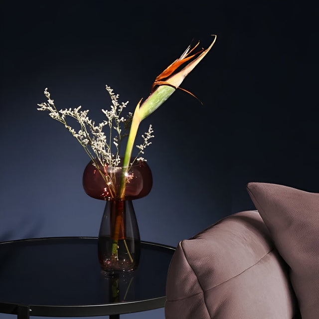 Small Glass Hydroponic Vase for Modern Tabletop Decor