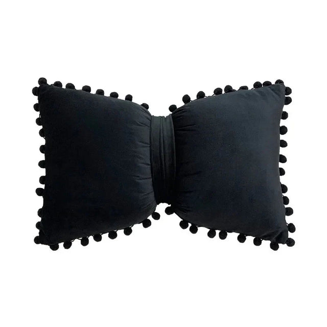 Solid Candy Colour Tasseled Cushion Cover Velvet 50x30cm