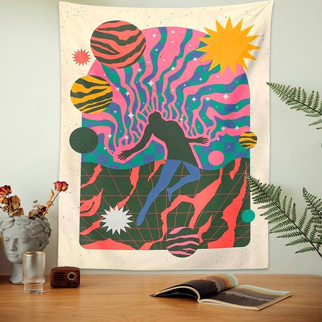 Spiritual Psychedelic Tapestry Wall Hanging - 100% Polyester