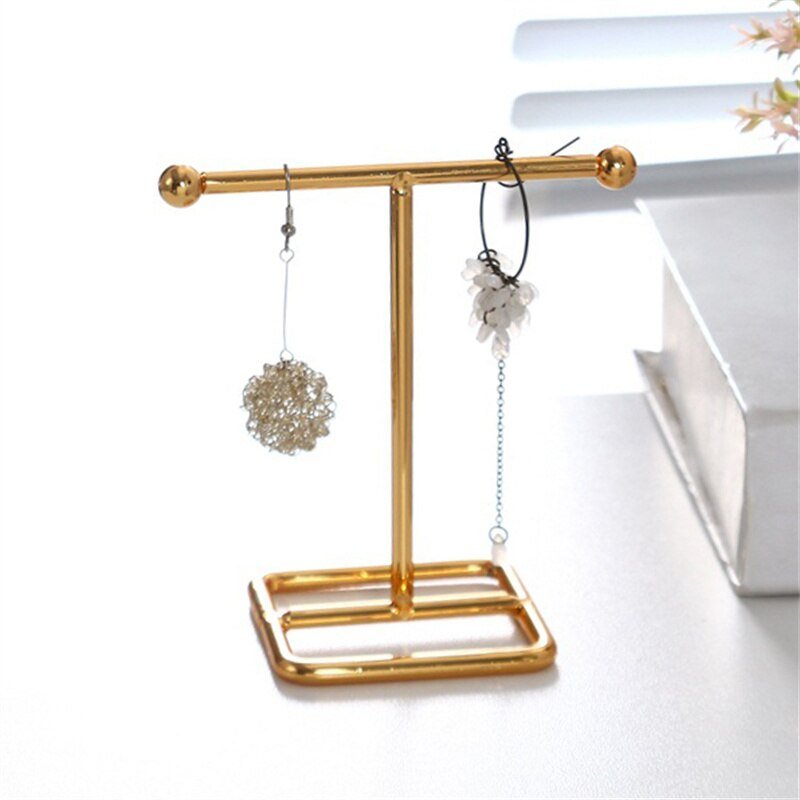 T-Bar Wrought Iron Jewellery Display Organiser with Modern Style