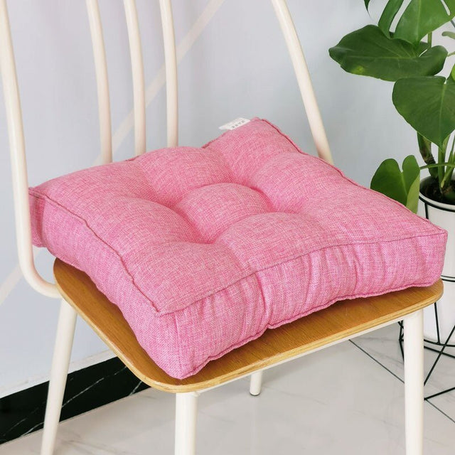 Thickened Candy Coloured Cushion in Imitation Linen Style