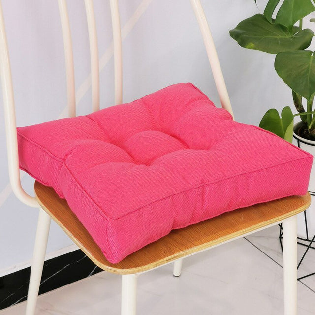 Thickened Candy Coloured Cushion in Imitation Linen Style