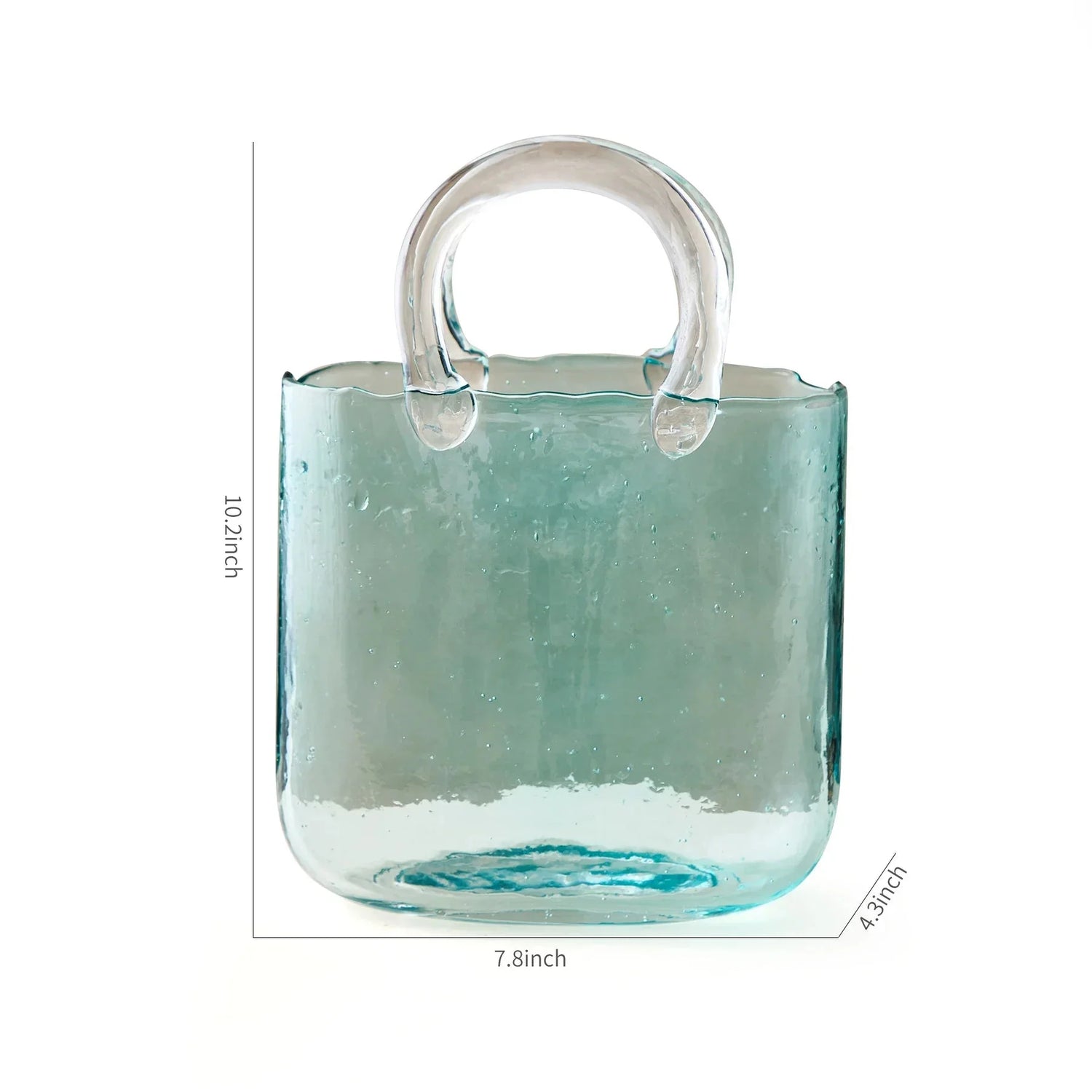 Transparent Pastel Handbag Shape Vase - Glass Modern Decor