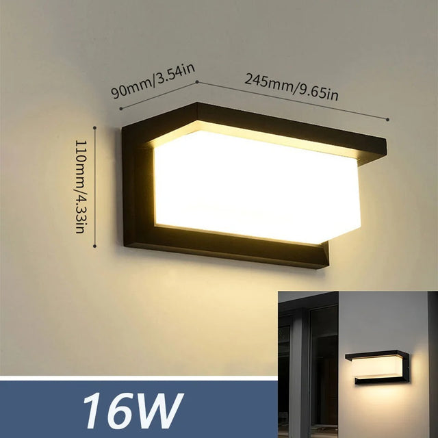 LED Wall Lamp with Motion Sensor, Modern ABS Waterproof Design
