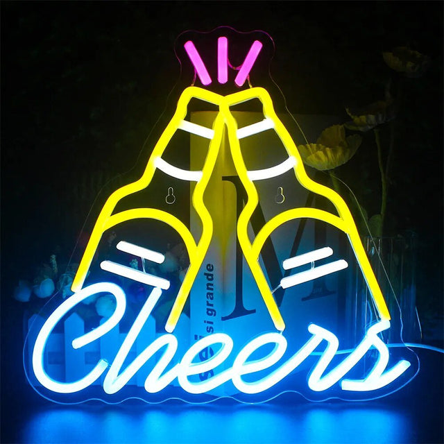 Cocktails & Beer LED Neon Sign – Vibrant USB-Powered Bar & Party Décor