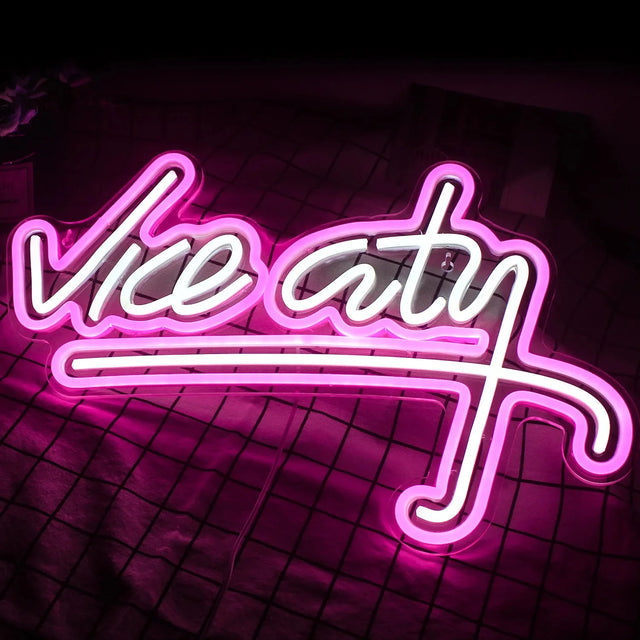Vice City – Pink LED Neon Sign for a Bold & Retro Aesthetic