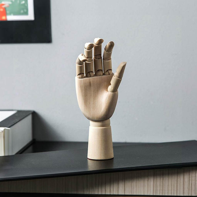 Wooden Movable Hand Model 25cm Modern Art Reference