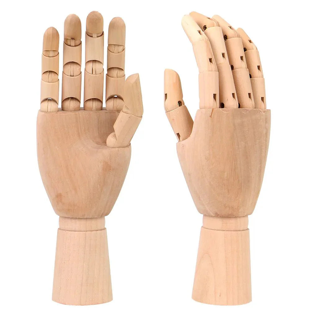 Wooden Movable Hand Model 25cm Modern Art Reference