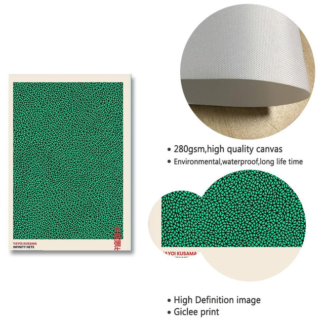 Yayoi Kusama Abstract Line Dots Canvas Poster Modern Art